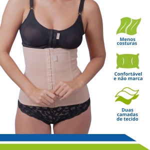 Cinta Modeladora Compressora Abdominal com Colchetes e 4 Barbatanas Cinturita - Macom - Cód. 4012 Cinta Modeladora Compressora Abdominal com Colchetes e 4 Barbatanas Cinturita - Macom - Cód. 4012