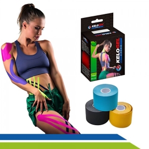 Kinesio Tape Fita Bandagem Elástica Funcional Sport Adesiva 5cmx5m Pós-Operatório Fisio Gestante Kelogel Kinesio Tape Fita Bandagem Elástica Funcional Sport Adesiva 5cmx5m Pós-Operatório Fisio Gestante Kelogel