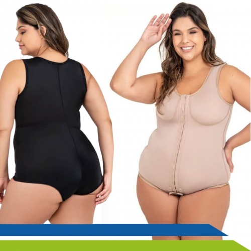 Cinta Plus Size Pós-Cirúrgica Modeladora Tipo Body com Alça Regata 60605 New Form