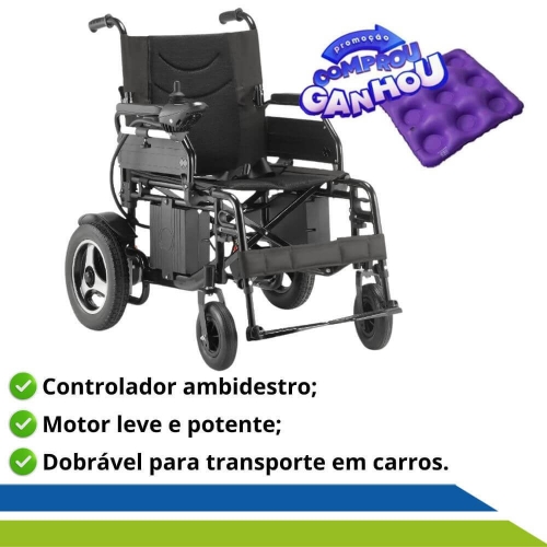 Cadeira de Rodas Motorizada Elétrica Dobrável Desmontável até 120kg D800
