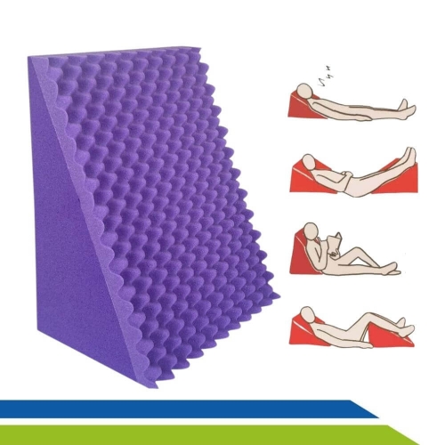 Travesseiro Triangular Encosto Pós-Cirúrgico Abdominoplastia Grávida Idoso Caixa de Ovo com Capa Bioflorence