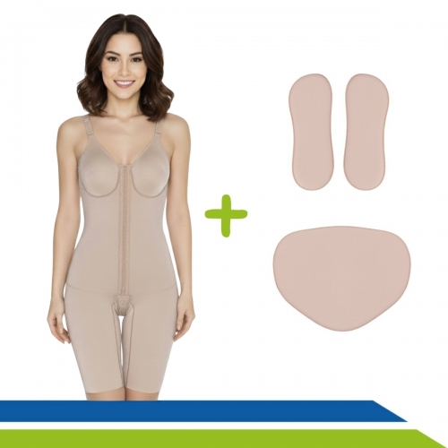 Kit Pós-Cirurgia Plástica Cinta Completa Macaquinho e Kit de Placas em Espuma - Macom