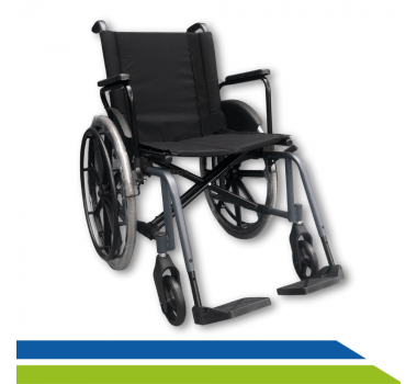 Cadeira de Rodas Dobrável Prática Resistente até 150kg Idoso Acamado MA3F Ortomobil
