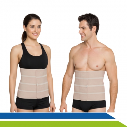 Faixa Cinta Abdominal Elástica Macom Bariátrica Hérnia 4 Elásticos