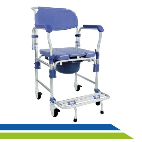 Cadeira de Banho em Alumínio Higiênica com Coletor Até 150Kg D60
