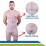 Cinta Pós-Cirúrgica Masculina Completa com Colchetes e Pernas - Cód. 60409 - New Form