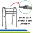 Andador Idoso Adulto Articulado Fixo Dobrável em Alumínio 3 Barras Hidrolight