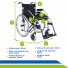 Cadeira de Rodas Alumínio Leve Resistente até 150 kg Idoso Reabilitação Pós-Operatório Fratura