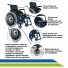 Cadeira de Rodas em Alumínio Dobrável em X e Desmontável até 120kg Ortobras AVD Cores e Tamanhos